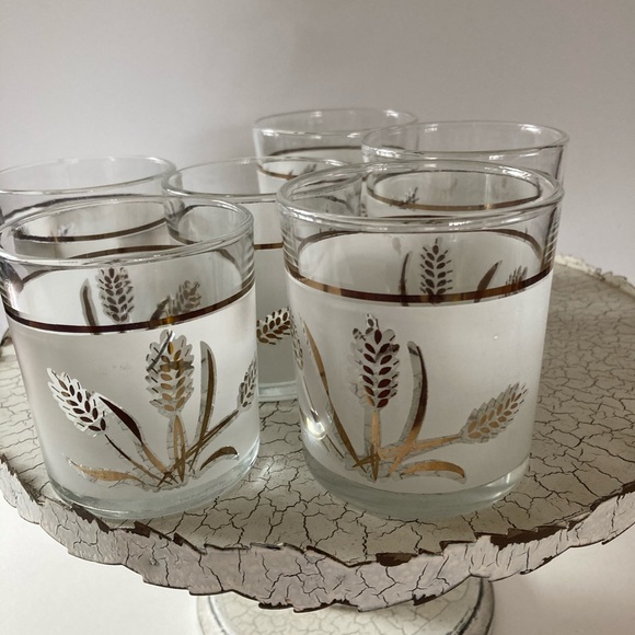 MCM  Coverto Frosted Wheat  Cocktail Glasses. 6 - Picture 1 of 6